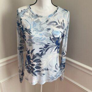 Calvin Klein Boho Hippie Sheer Floral Tee size Medium